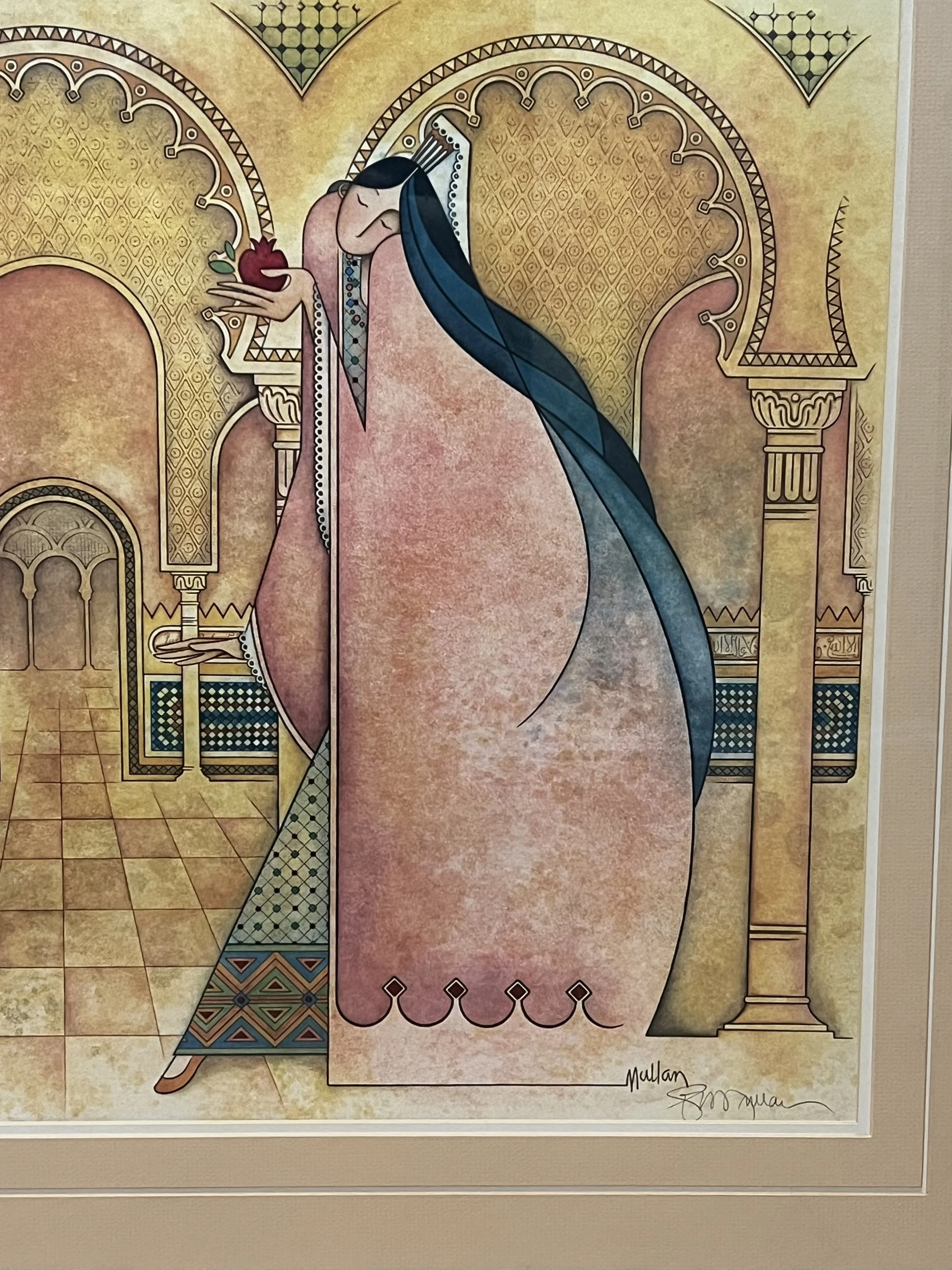 Lithograph by GE Mullan La Dama de Granada A/P Signed — Lady Lore